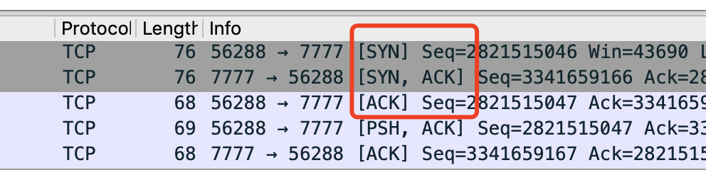 不执行 accept 时抓包结果